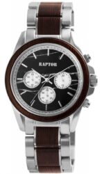 Raptor Herrenchronograph "Chiko" aus Edelstahl und Holz - Image 5