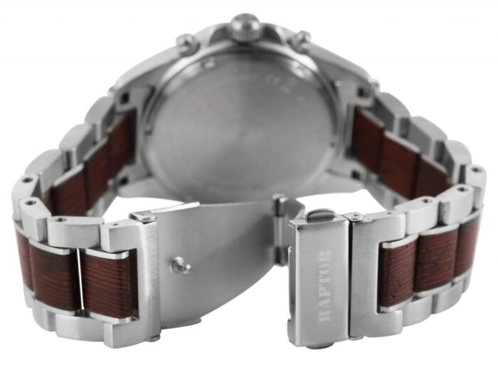 Raptor Herrenchronograph "Chiko" aus Edelstahl und Holz - Image 7