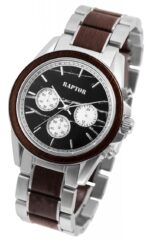 Raptor Herrenchronograph "Chiko" aus Edelstahl und Holz - Image 8