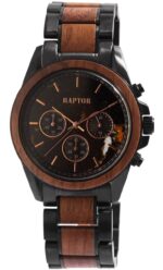 Raptor Herrenchronograph "Chiko" aus Edelstahl und Holz - Image 9