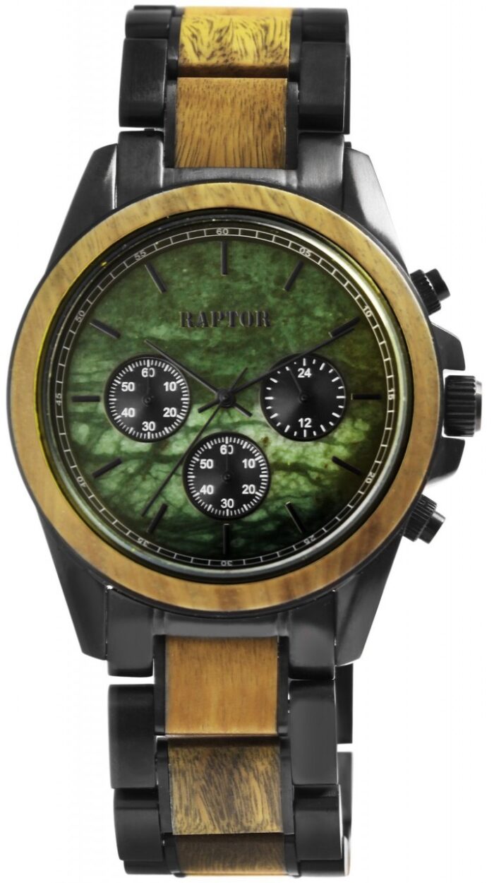 Raptor Herrenchronograph "Chiko" aus Edelstahl und Holz - Image 13