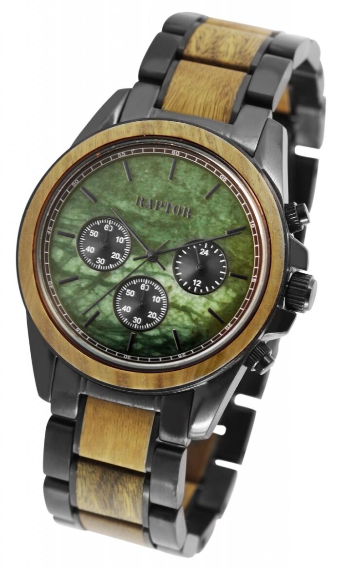 Raptor Herrenchronograph "Chiko" aus Edelstahl und Holz - Image 16