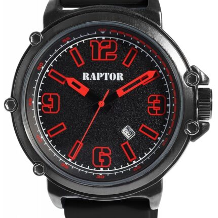 Raptor Herrenuhr "Xander" mit Silikonarmband, Datumsanzeige, 5 ATM