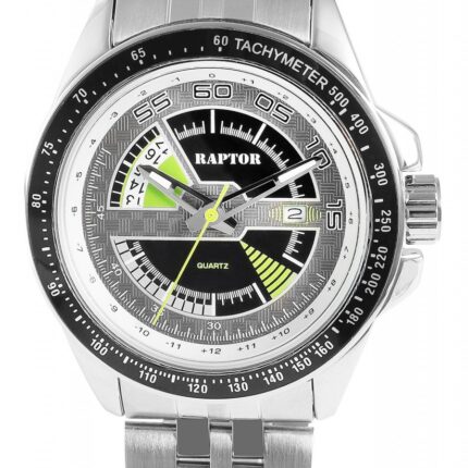 Raptor Herrenuhr "Elarian" mit Edelstahlarmband, Datumsanzeige, 5 ATM