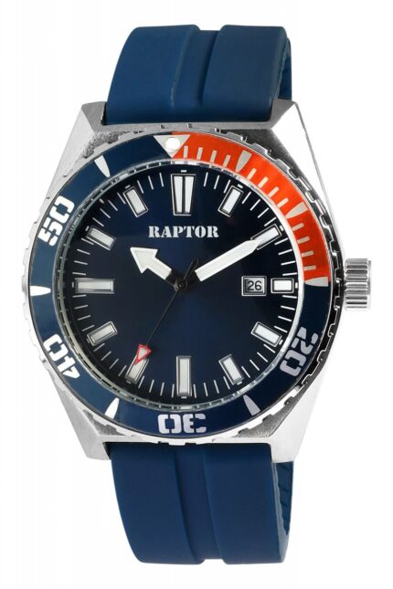 Raptor Herrenuhr "Jett" mit Silikonarmband, drehbare Lünette, Datumsanzeige, ...