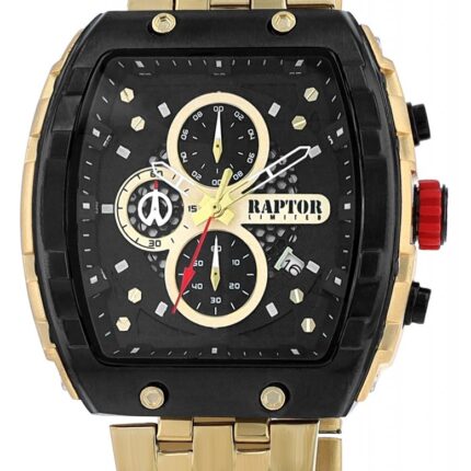 Raptor Limited Herrenuhr "Louis" mit Edelstahlarmband, Chronograph