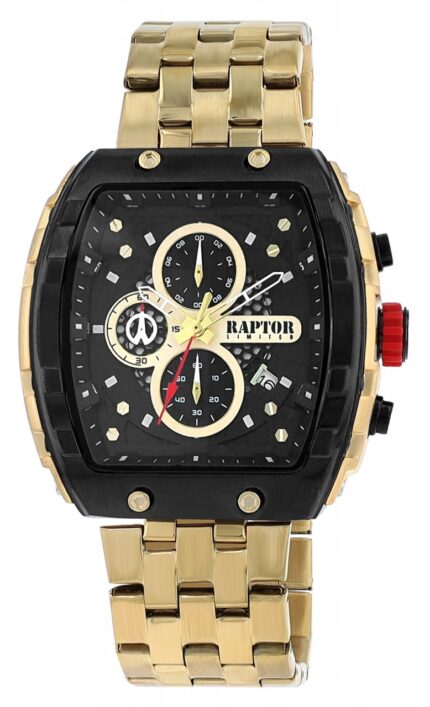 Raptor Limited Herrenuhr "Louis" mit Edelstahlarmband, Chronograph