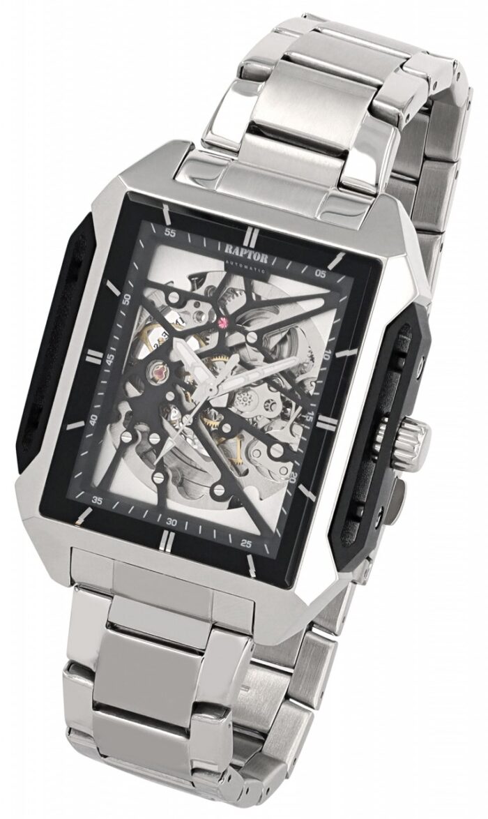 RAPTOR AUTOMATIK Skelett-Herrenuhr "Jarik", Edelstahl, 5 ATM - Image 4