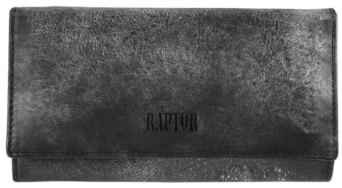 Raptor Damen Geldbörse aus Echt Leder, Querformat 19 x 10 cm. - Image 1