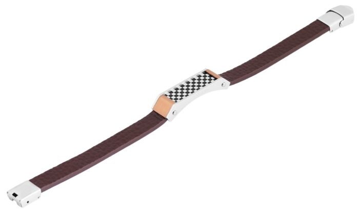 Raptor Unisex Echtleder Armband mit Edelstahlplatte - Image 2