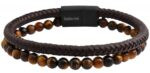 Raptor Echtlederarmband, braun, Naturstein mit Magnetschließe - Image 3