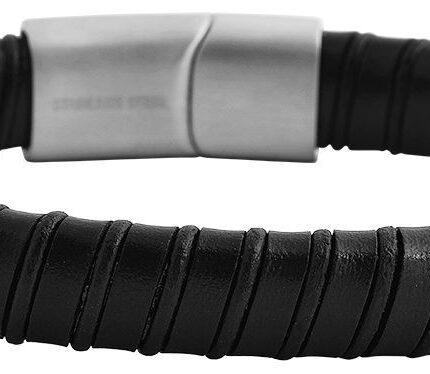 Raptor Lederarmband mit Edelstahlmagnetschließe, Länge 21,5 cm