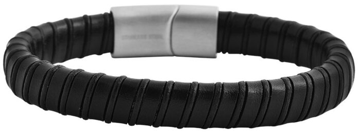 Raptor Lederarmband mit Edelstahlmagnetschließe, Länge 21,5 cm - Image 1