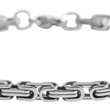 Raptor Königskettenarmband, silberfarben, Stärke 5 mm