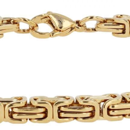Raptor Königskettenarmband aus Edelstahl, goldfarben, ionenplattiert, Stärke:...