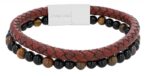 Raptor Echtleder Armband mit braunen Tigerauge