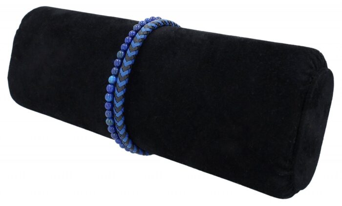 Raptor Armband aus echtem Leder und Naturstein mit Magnetverschluss - Image 3