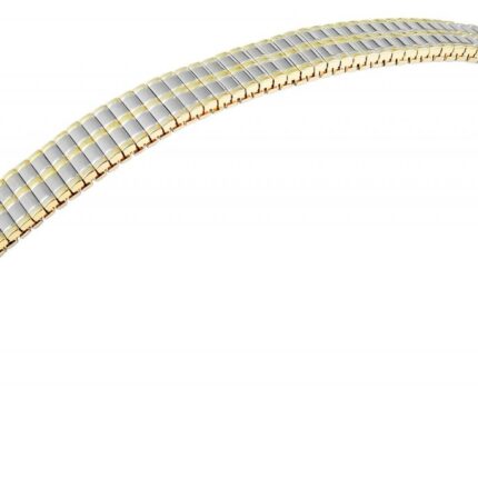 Uhren Ersatz Zugband , gold und silber , 12 mm , zweifarbig, länge : 17,5 cm