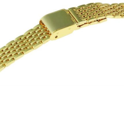 Edelstahl Uhrenarmband, goldfarbig, 12 mm