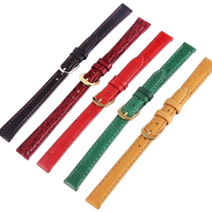 Echtleder-Uhrenarmbänder, verschiedene Farben, VE 12, 10 mm
