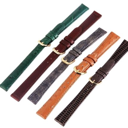 Echtleder-Uhrenarmbänder, verschiedene Farben, VE 12, 12 mm