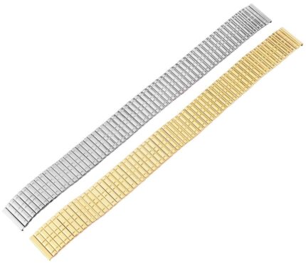 Metall-Zugarmbänder, silber- und goldfarben, VE 12, 14 mm
