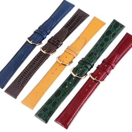 Echtleder-Uhrenarmbänder, verschiedene Farben, VE 12, 16 mm