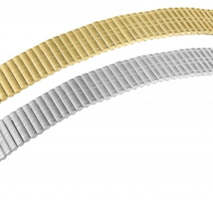 Metall Zugarmbänder, silber- und goldfarben, VE 12, 18 mm