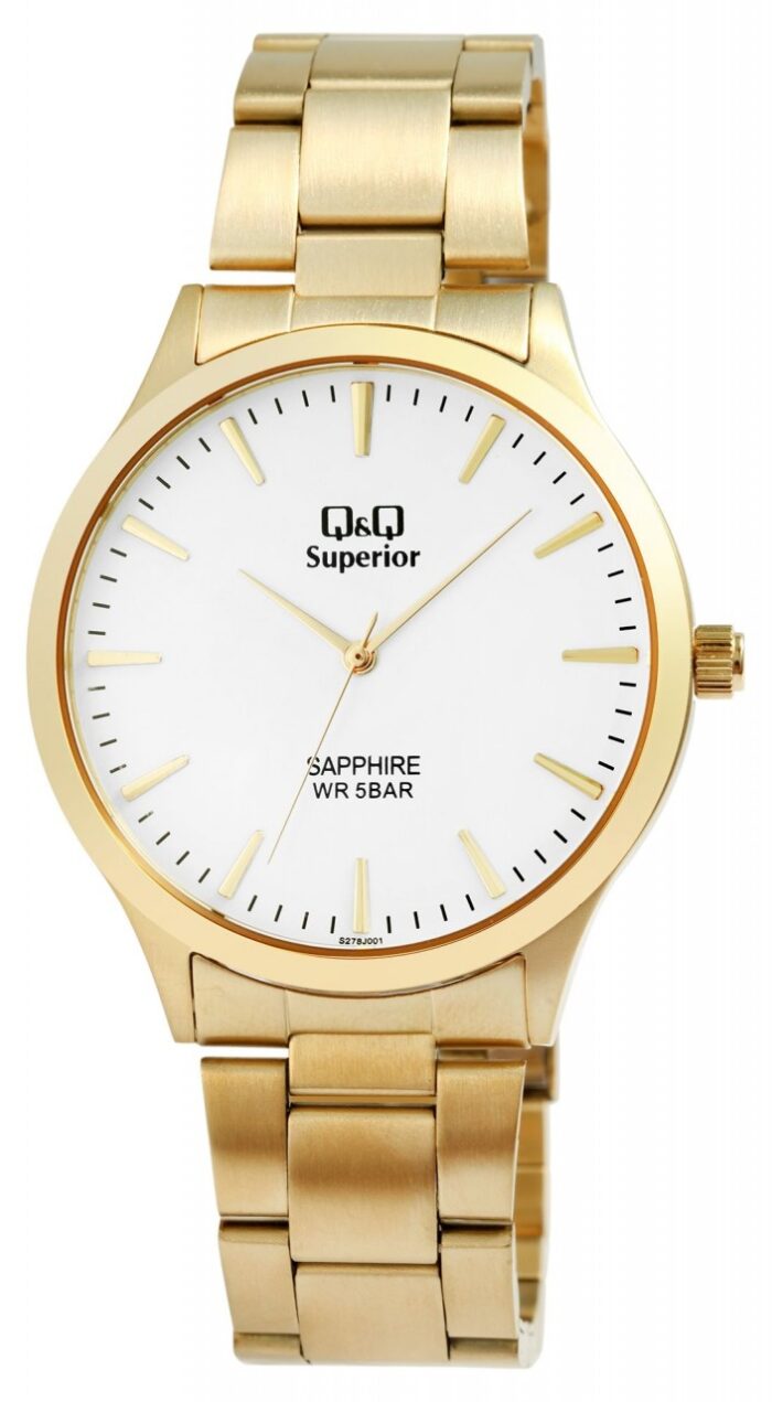 Q&Q Superior Herrenarmbanduhr, Edelstahl, Saphirglas, 5 bar - Image 1