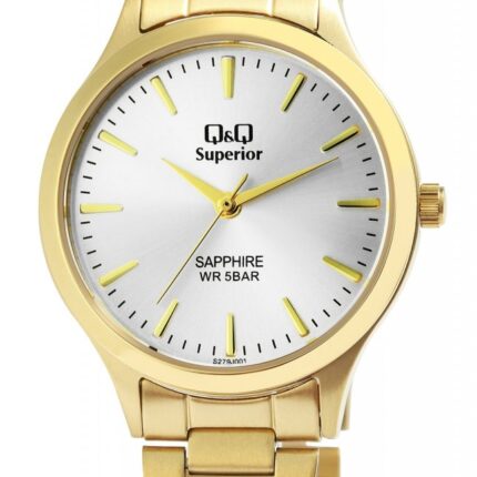Q&Q Superior Damenarmbanduhr, Edelstahl, Saphirglas, 5 bar