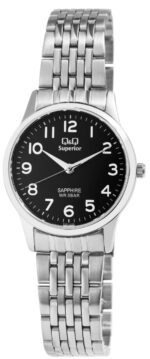 Q&Q Superior Damenarmbanduhr, Edelstahl, Saphirglas, 5 bar