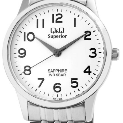 Q&Q Superior Damenarmbanduhr, Edelstahl, Saphirglas, 5 bar