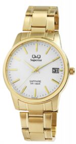 Q&Q Superior Herrenarmbanduhr, Edelstahl, Saphirglas, 5 bar