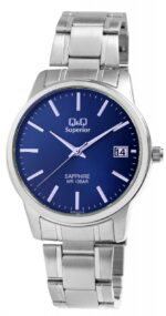 Q&Q Superior Herrenarmbanduhr, Edelstahl, Saphirglas, 5 bar