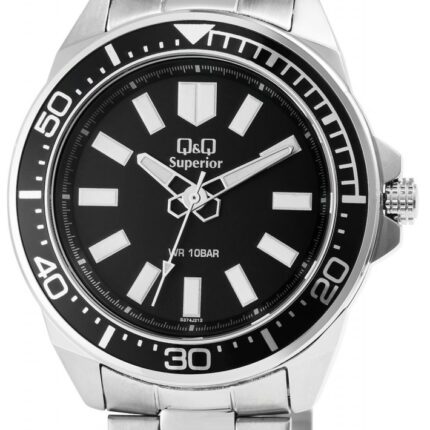 Q&Q Superior Herrenuhr aus Edelstahl