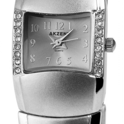 Akzent Damenuhr mit Metallarmband
