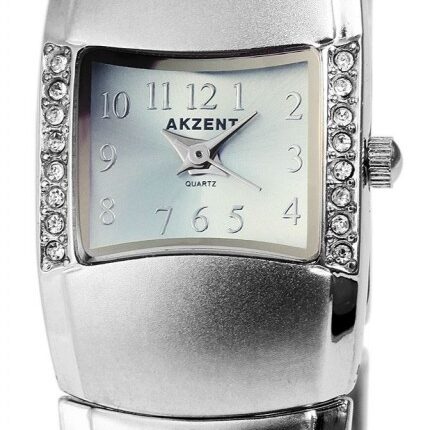 Akzent Damenuhr mit Metallarmband
