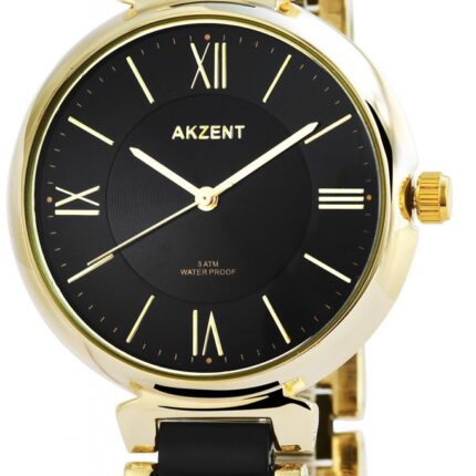 Akzent Damenuhr mit Metallarmband
