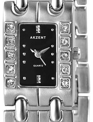 Akzent Damenuhr mit Metallarmband