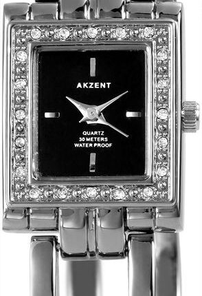 Akzent Damenuhr mit Metallarmband