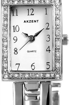 Akzent Damenuhr mit Metallarmband