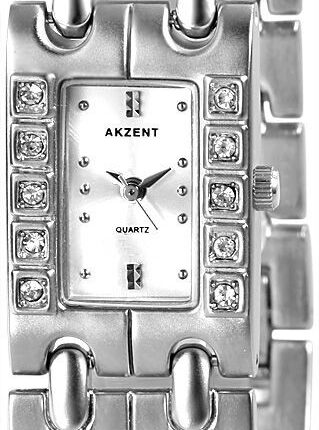 Akzent Damenuhr mit Metallarmband