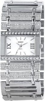Akzent Damenuhr mit Metallarmband