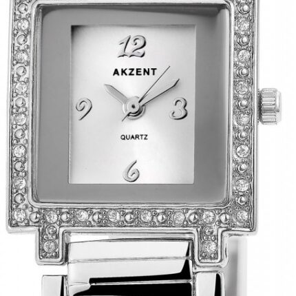 Akzent Damenuhr mit Metallarmband