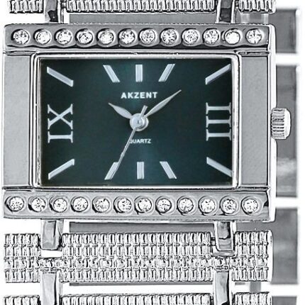 Akzent Damenuhr mit Metallarmband