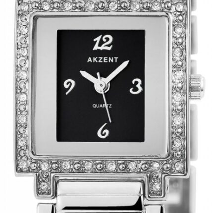 Akzent Damenuhr mit Metallarmband