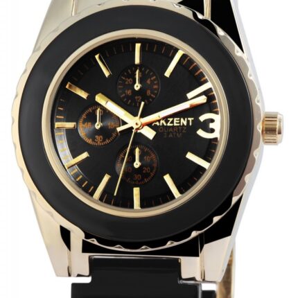 Akzent Damenuhr mit Metallarmband