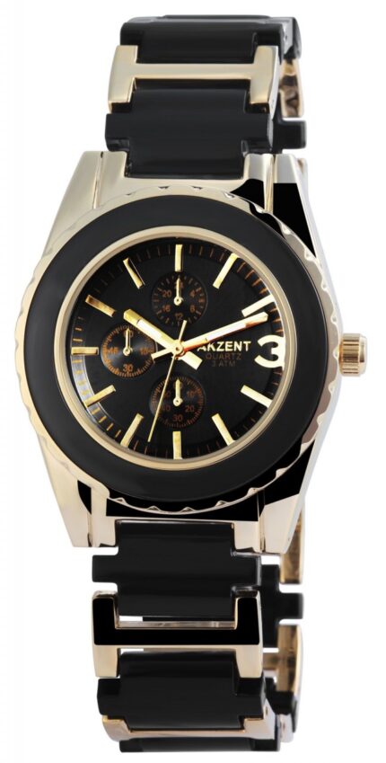 Akzent Damenuhr mit Metallarmband