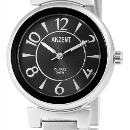 Akzent Damenuhr mit Metallarmband