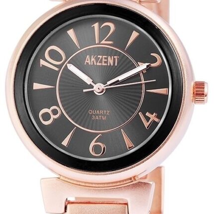 Akzent Damenuhr mit Metallarmband